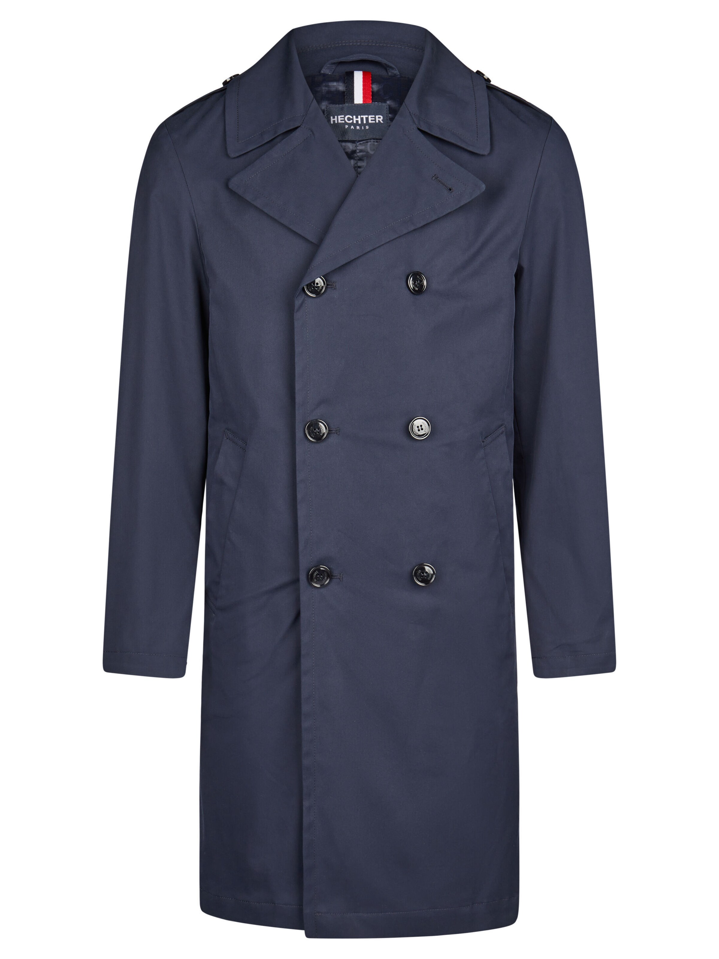 HECHTER PARIS Between-seasons coat in Blue: front