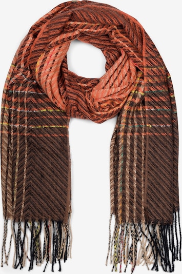 styleBREAKER Schal 'Feinstrick Schal Zick-Zack gestreift' in One Size in orange, Produktansicht