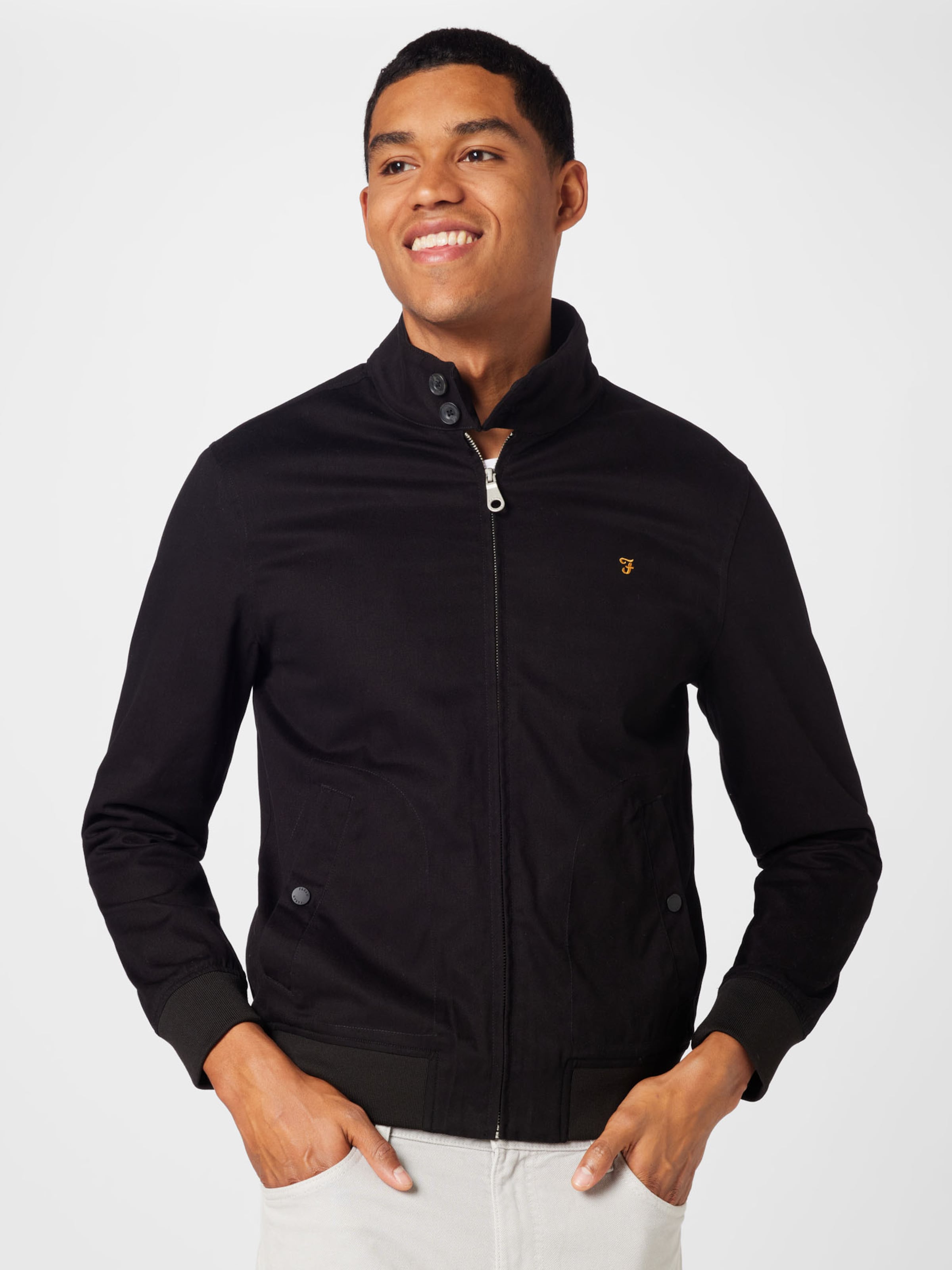FARAH Between Season Jacket WALDORF in Black ABOUT YOU