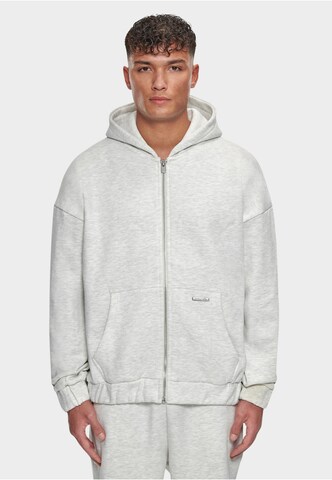 Dropsize Zip-Up Hoodie in Grey: front