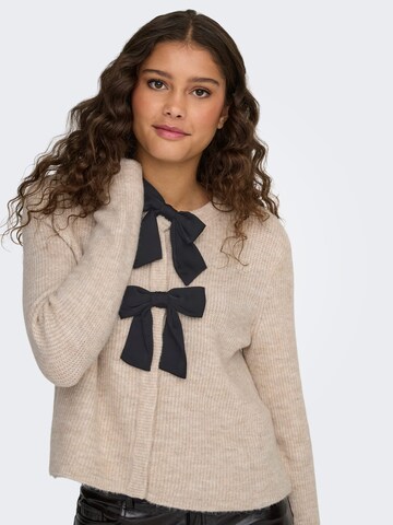 Jaqueline de Yong Gebreid vest 'Jolene' in Beige