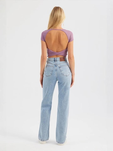 Hiccup Shirt 'Crop Top' in Purple