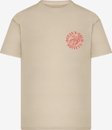 Mister Tee - Camisa 'Oceans Gold' em branco: frente