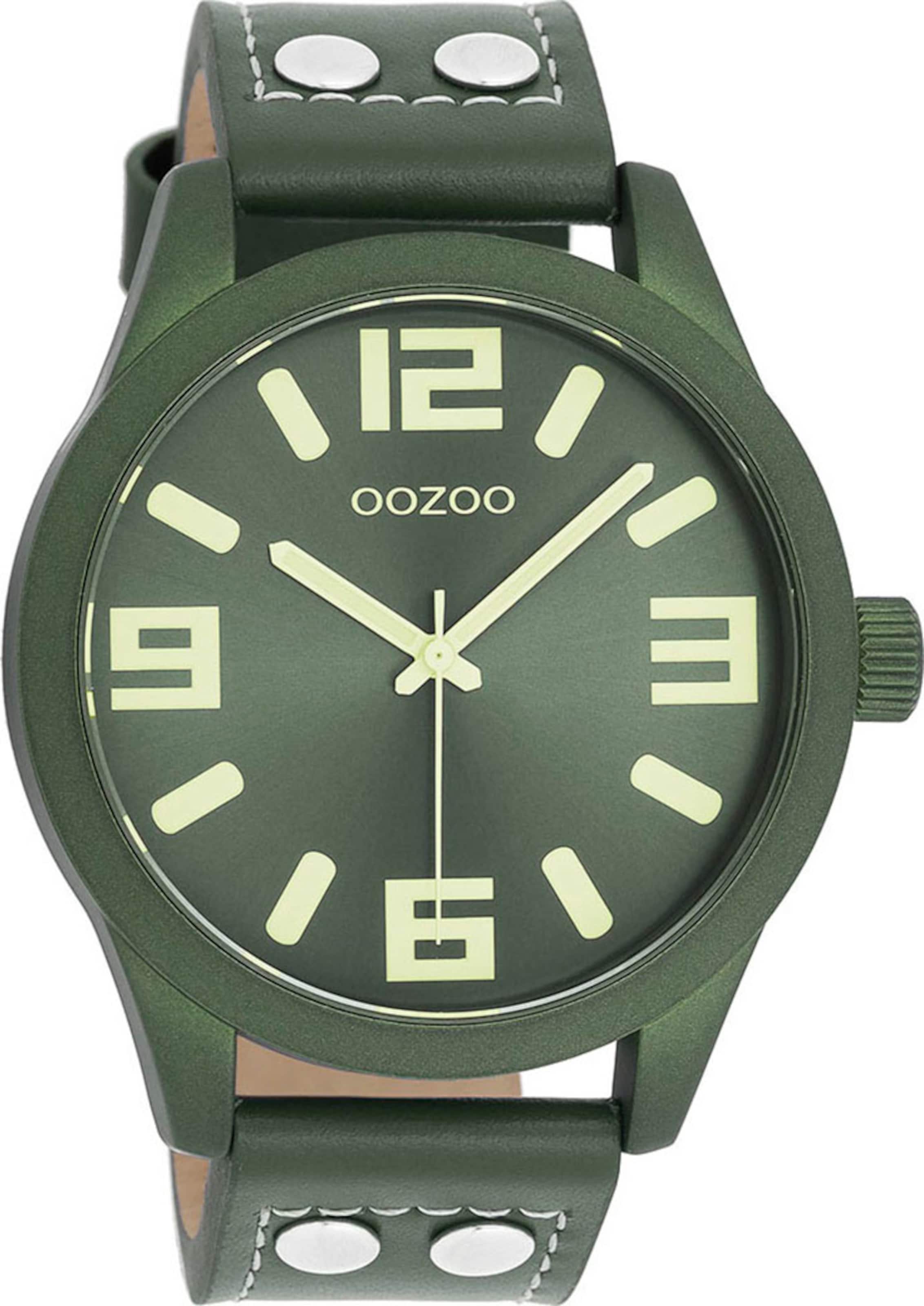 OOZOO Analog Watch in Green: front