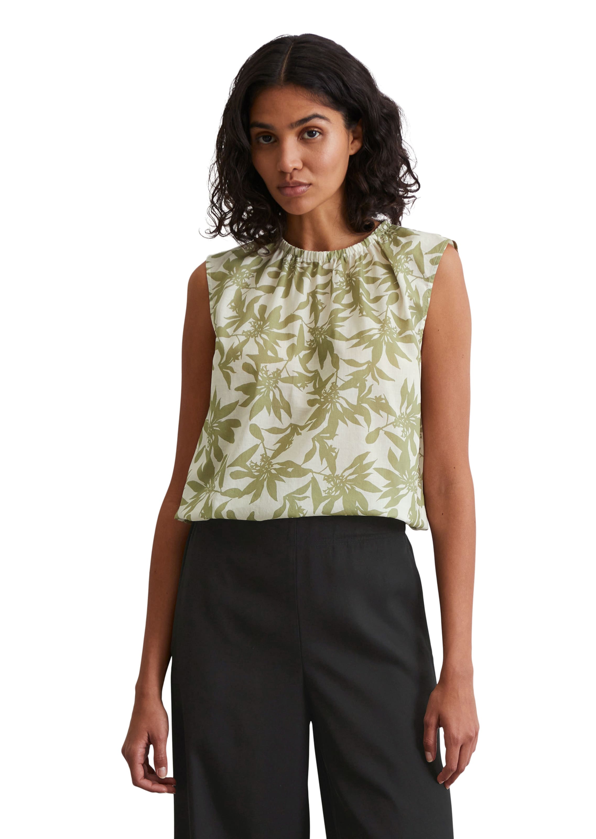 Marc O'Polo Bluse 'Co-Ord-Look' in Grün: Vorderseite