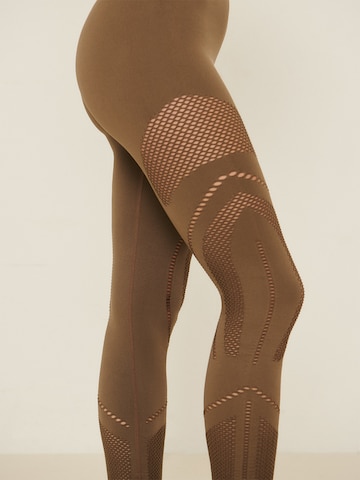 ABOUT YOU x Sofia Tsakiridou Skinny Tights 'Nia' in Braun