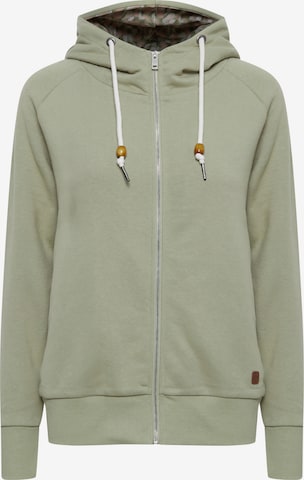 Oxmo Zip-Up Hoodie 'ULLA' in Green: front