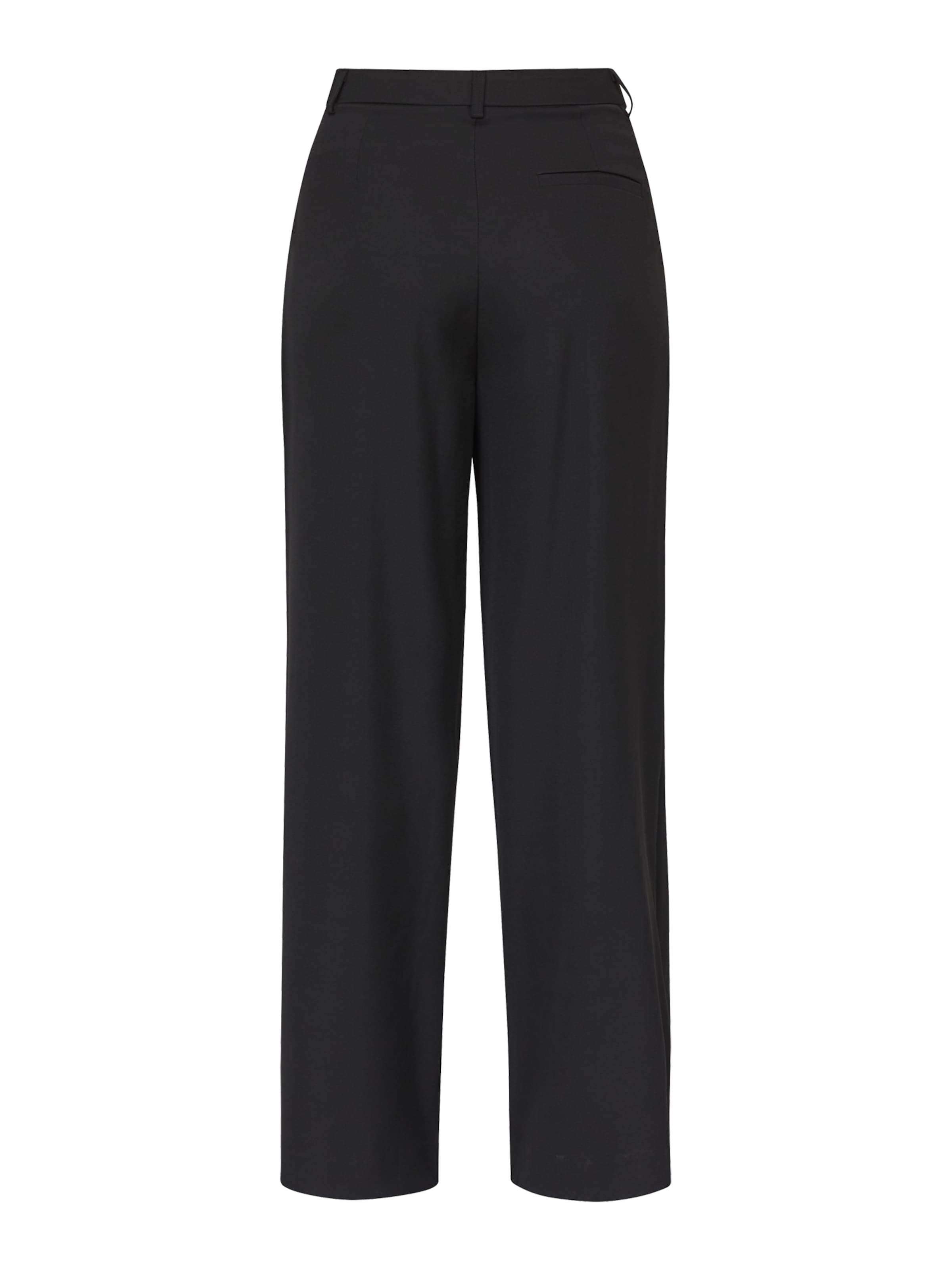 SISTERS POINT - Perna larga Calças com pregas 'GREAT-PA' em preto
