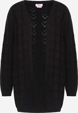 MYMO Knit Cardigan in Black: front