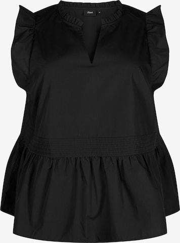 Chemisier 'EMA' Zizzi en noir : devant