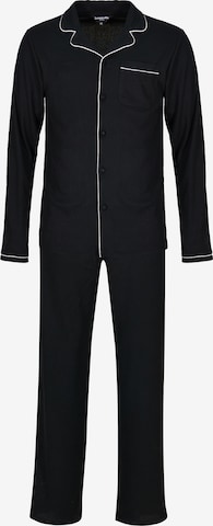 Loungeable Pyjama lang in Schwarz: Vorderseite