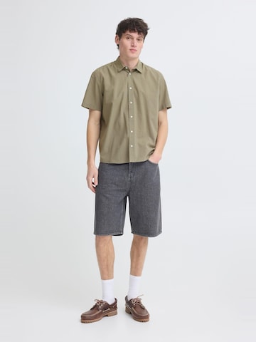 BLEND Comfort fit Button Up Shirt ' BHAvan ' in Green