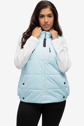 Ulla Popken Bodywarmer in Blauw: voorkant