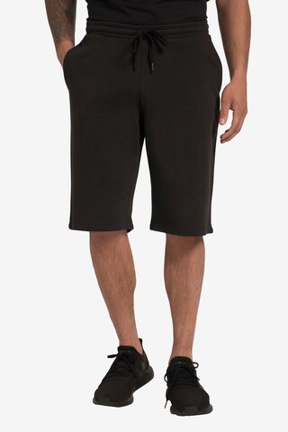 JAY-PI Regular Workout Pants in Black: front