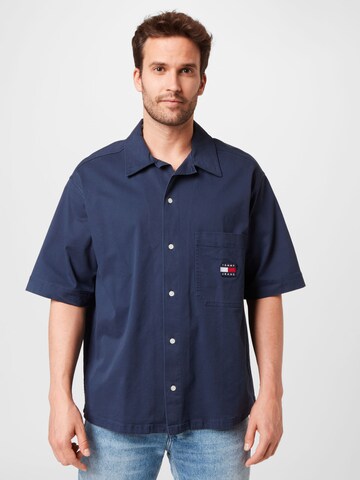 Tommy Jeans Comfort fit Button Up Shirt in Blue: front