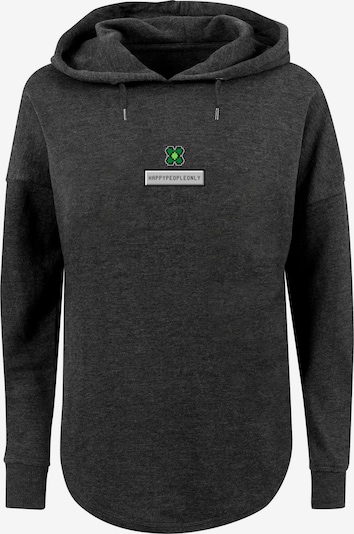 F4NT4STIC Sweat-shirt 'Silvester Happy New Year Pixel ' en gris chiné / vert / noir / blanc, Vue avec produit