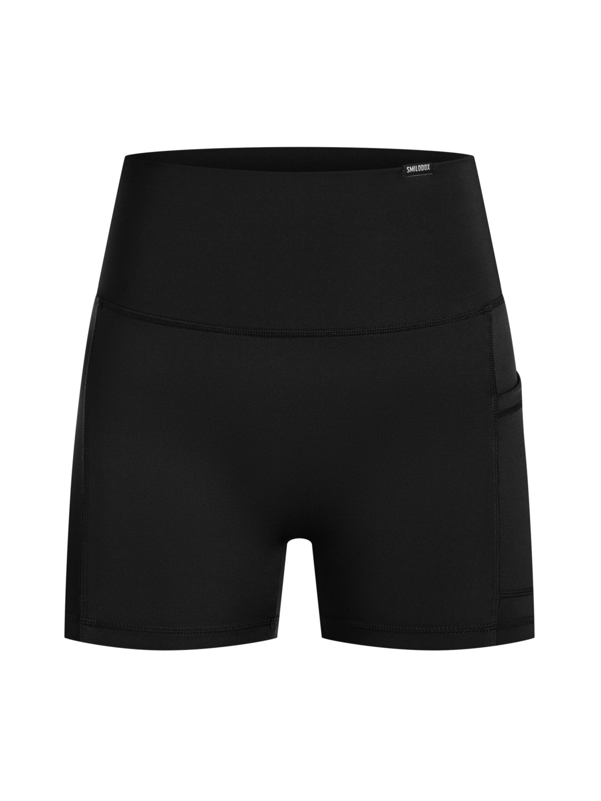 Smilodox Slimfit Shorts with Pockets ' Lissa ' in Schwarz: Vorderseite