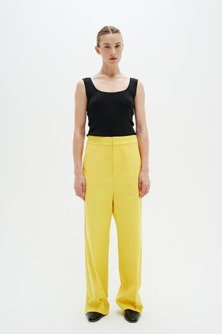 InWear Regular Pleated Pants 'Quincie' in Yellow