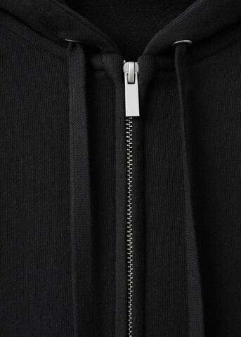 MANGO Zip-Up Hoodie 'Nori' in Black