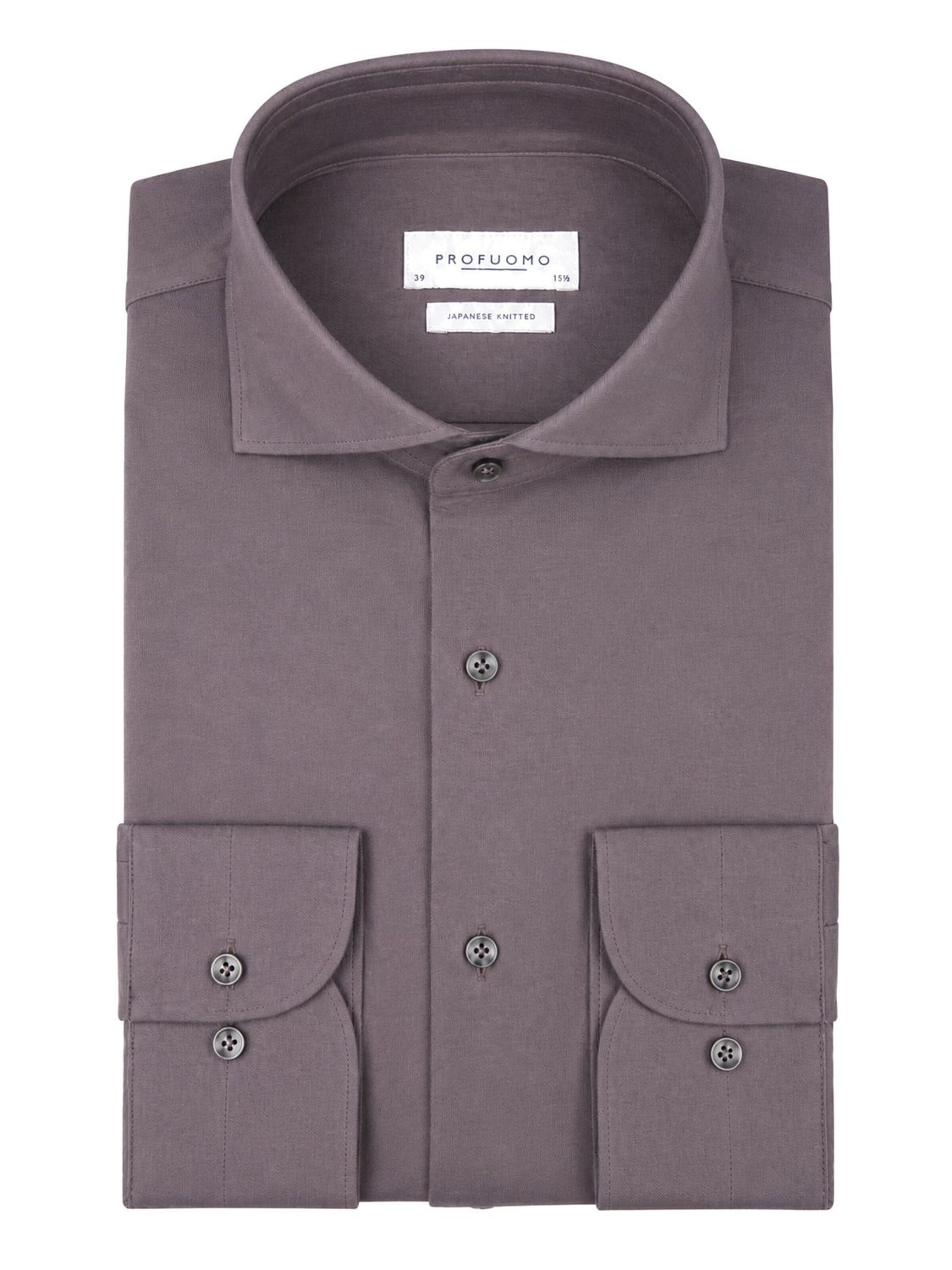 Profuomo Button Up Shirt 'Japanese Knitted' in Purple: front