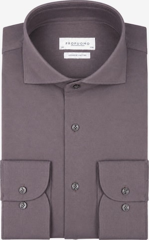 Profuomo Button Up Shirt 'Japanese Knitted' in Purple: front