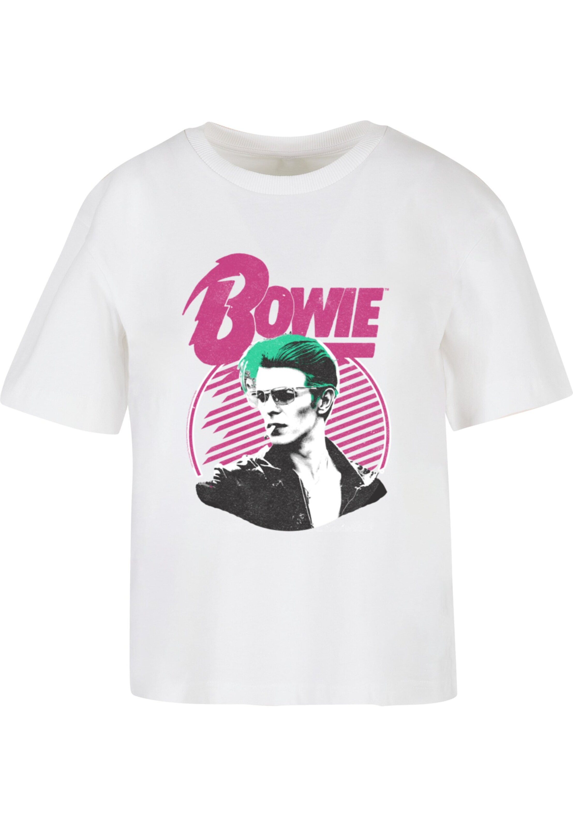 Merchcode Shirt 'David Bowie' in White: front