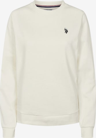 Sweat-shirt 'Adele' U.S. POLO ASSN. en blanc : devant