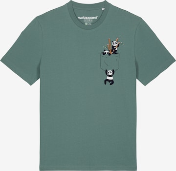 T-Shirt ' Pocket Pandas ' Watapparel en vert : devant