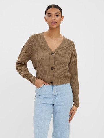 VERO MODA Cardigan 'Lea' i brun: forside