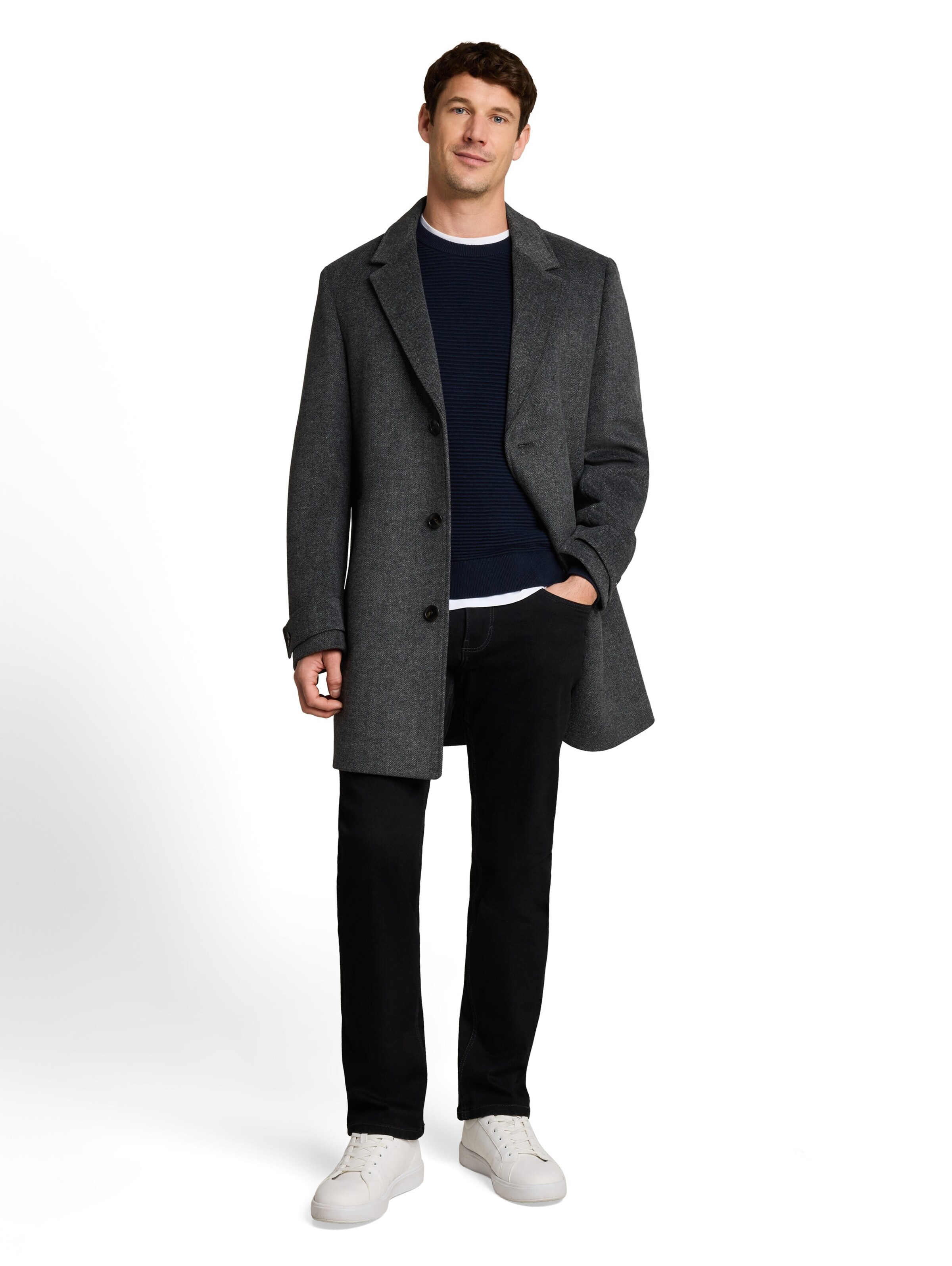 TOM TAILOR Between-Seasons Coat in Black