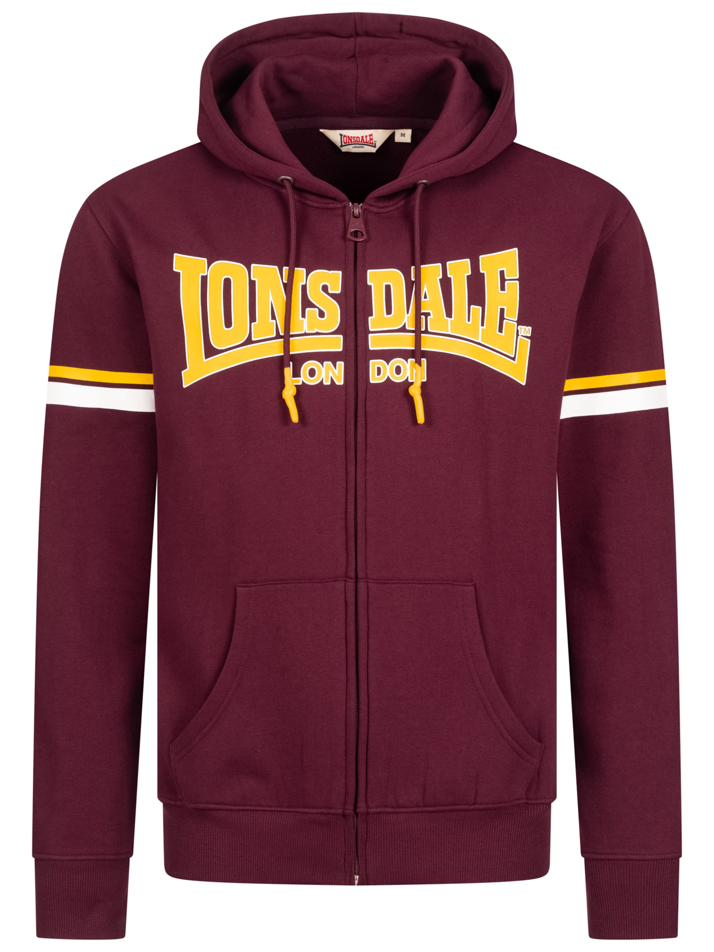 LONSDALE Sweatjacke 'Darfield' in Rot: Vorderseite