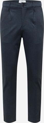 mėlyna Kronstadt Prigludęs Klostuotos kelnės 'Club texture pants': priekis