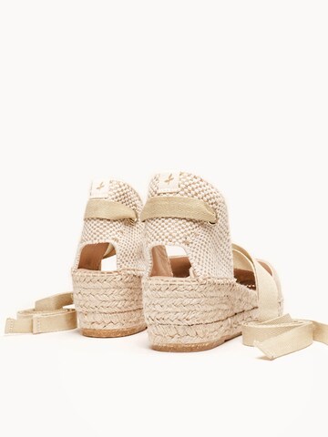 Alhamas - Sandalias 'Alpargata Cuña 5 cm' en beige