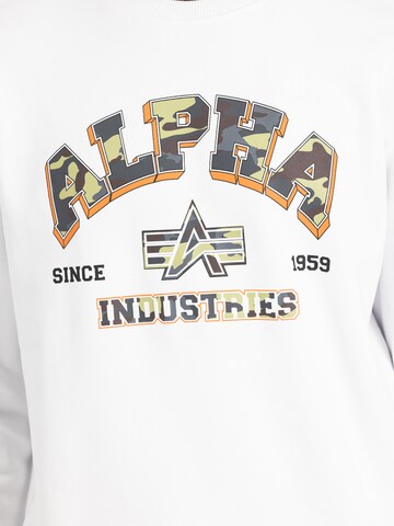 Felpa di ALPHA INDUSTRIES in bianco