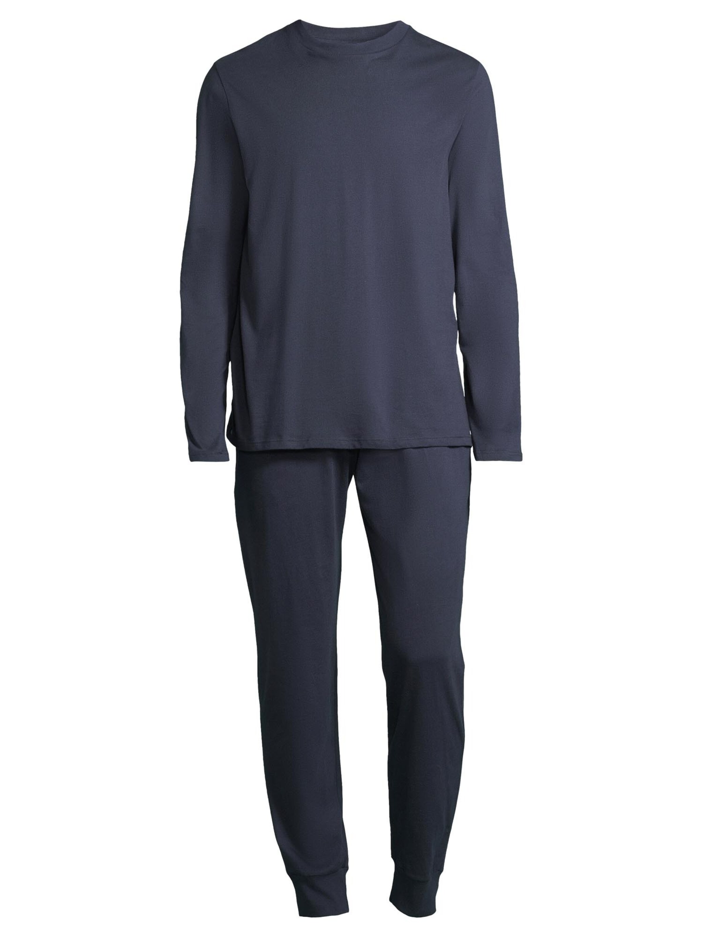 SCHIESSER Pyjama lang 'Night & Home' in Blauw: voorkant
