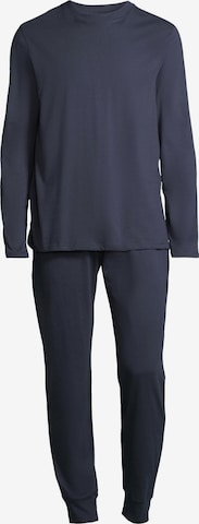 SCHIESSER Pyjama lang 'Night & Home' in Blau: Vorderseite