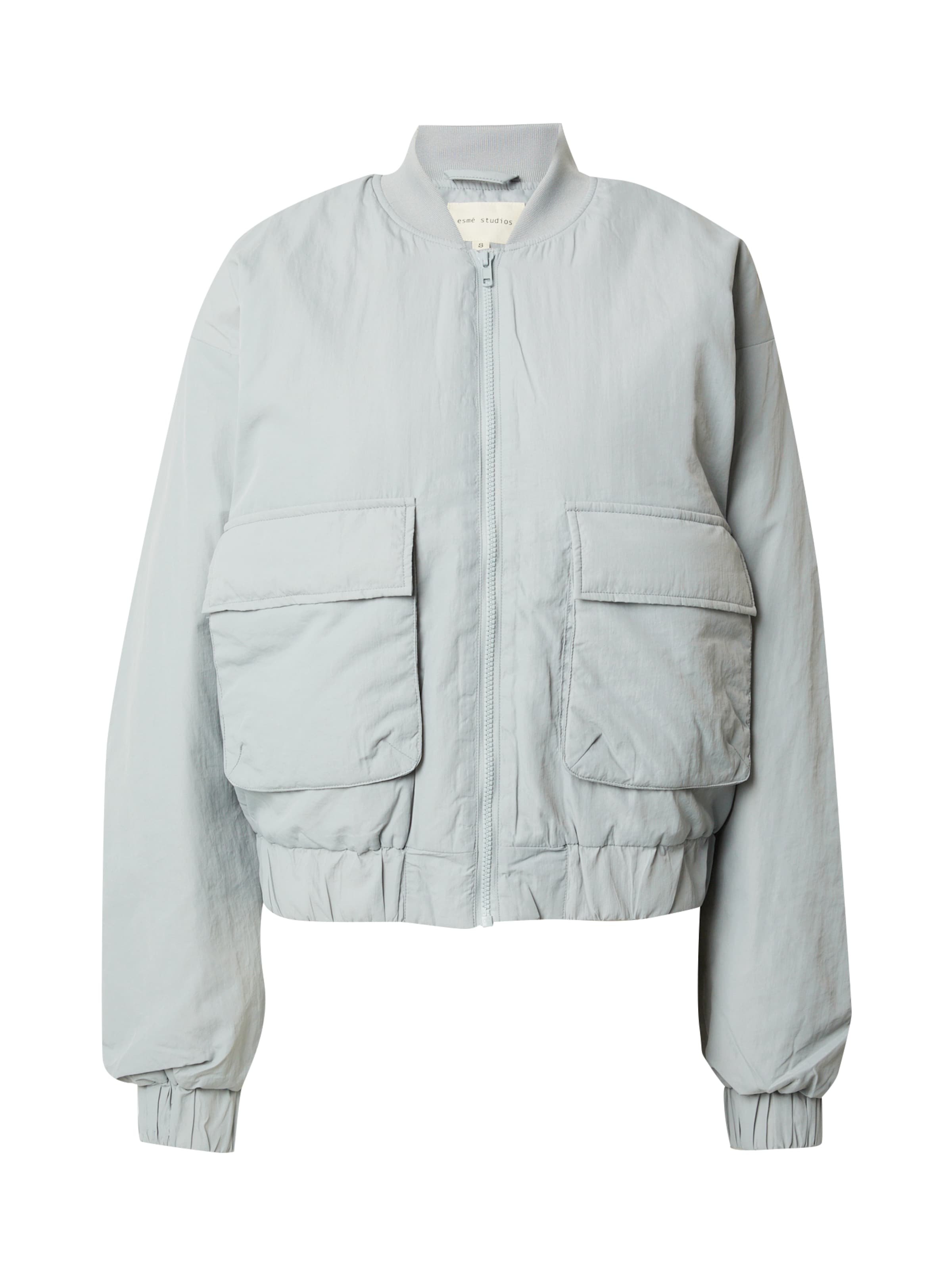 Esmé Studios Jacke 'Poppy' in Grau: Vorderseite