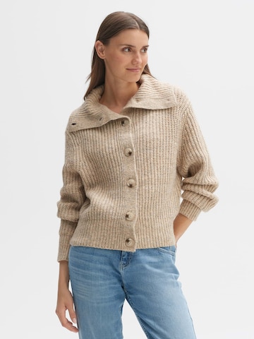 Cardigan 'Dokuli' OPUS en beige : devant