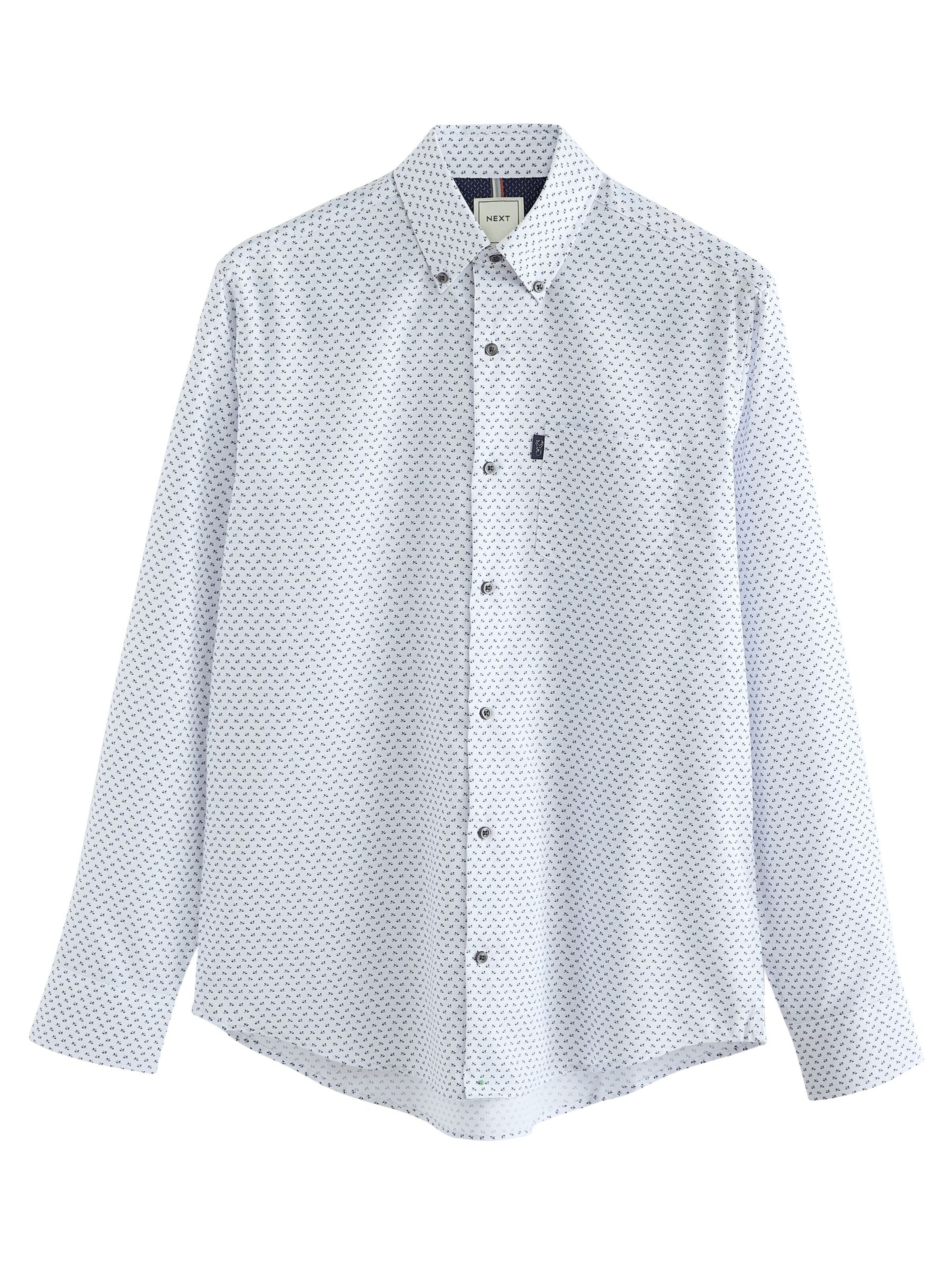 Next Regular fit Button Up Shirt in White: front