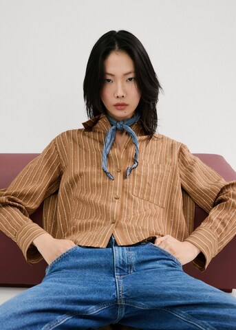 MANGO Blouse 'Puna' in Brown