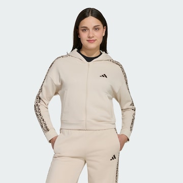 ADIDAS SPORTSWEAR Mikina 'SEASONALS ANIMAL FULL ZIP' - Béžová: predná strana
