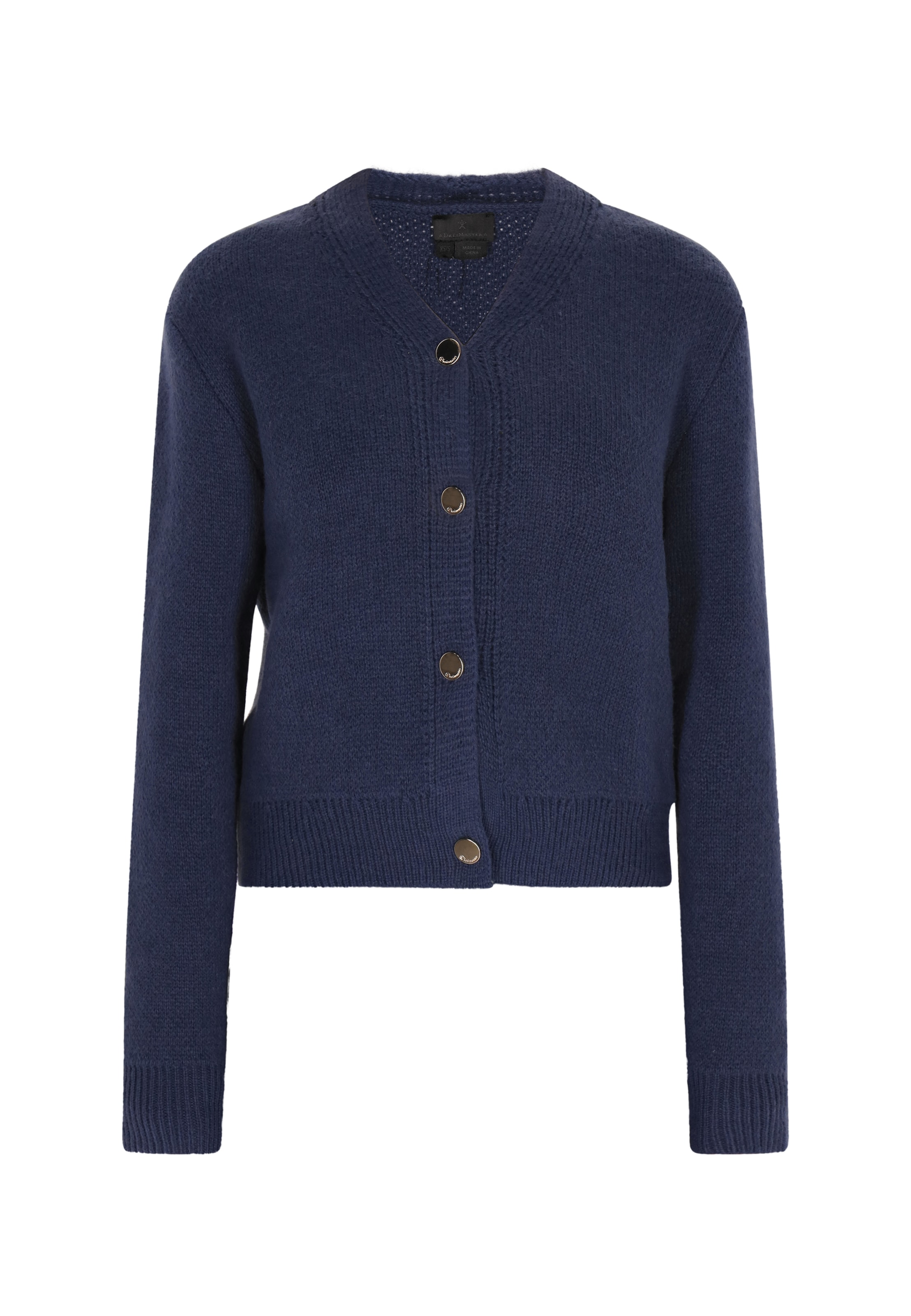 DreiMaster Klassik Gebreid vest in Blauw: voorkant