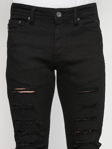 KOROSHI Slimfit Jeans i sort