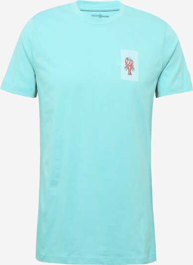 WESTMARK LONDON T-Shirt in türkis / hellrot / weiß, Produktansicht