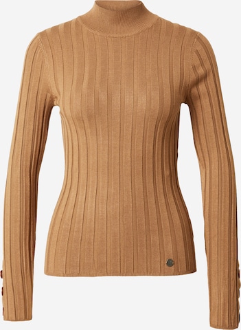 Key Largo Sweater 'WKN GO NEW' in Brown: front