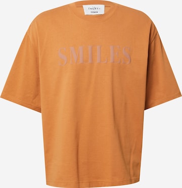 Smiles T-Shirt 'Kalle' - (GOTS) in Orange: predná strana