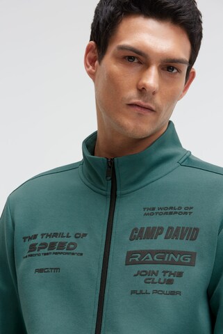 CAMP DAVID Zip-Up Hoodie in Green