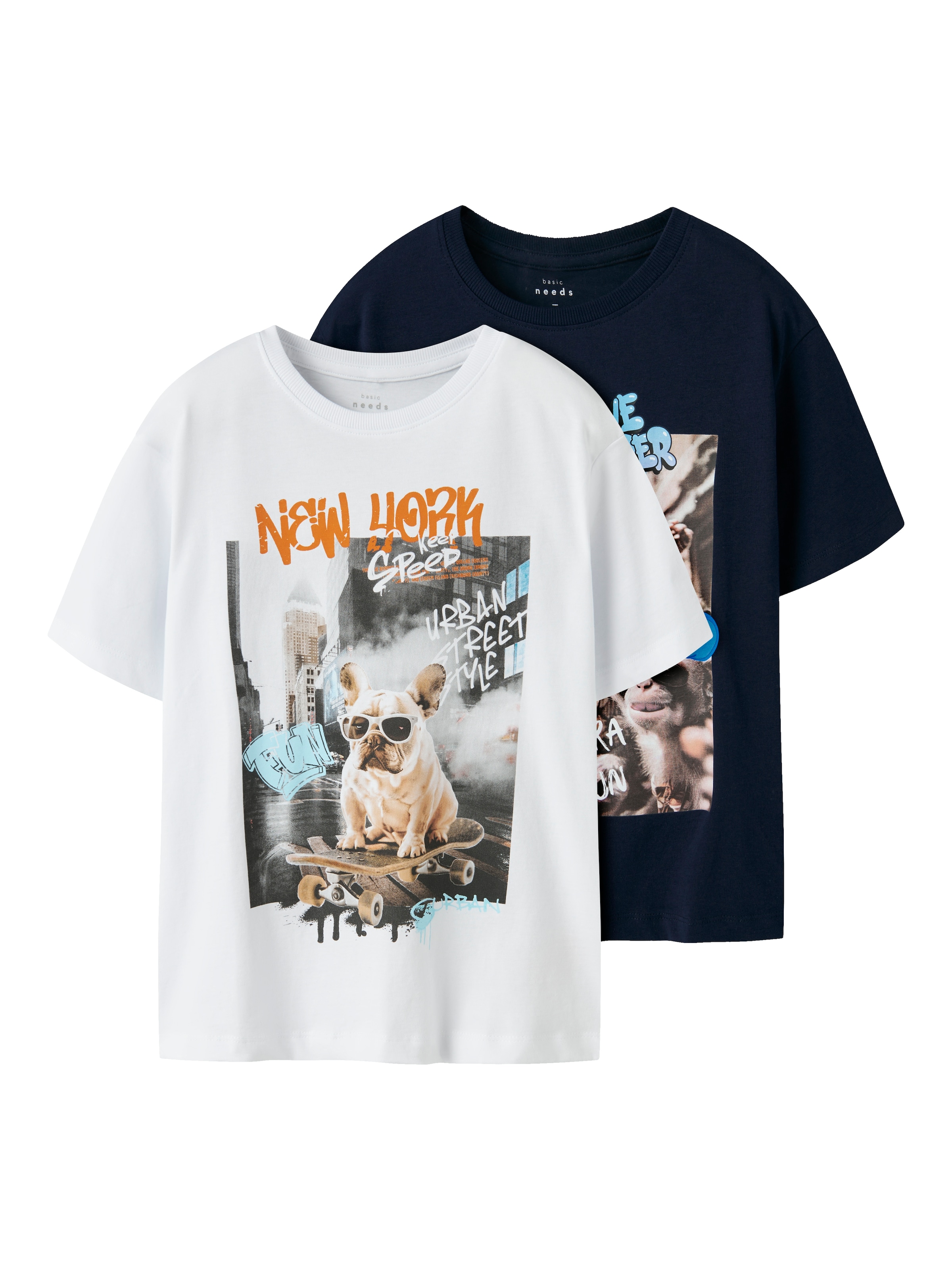 NAME IT Μπλουζάκι 'NKMVOTO' σε μπλε: μπροστά