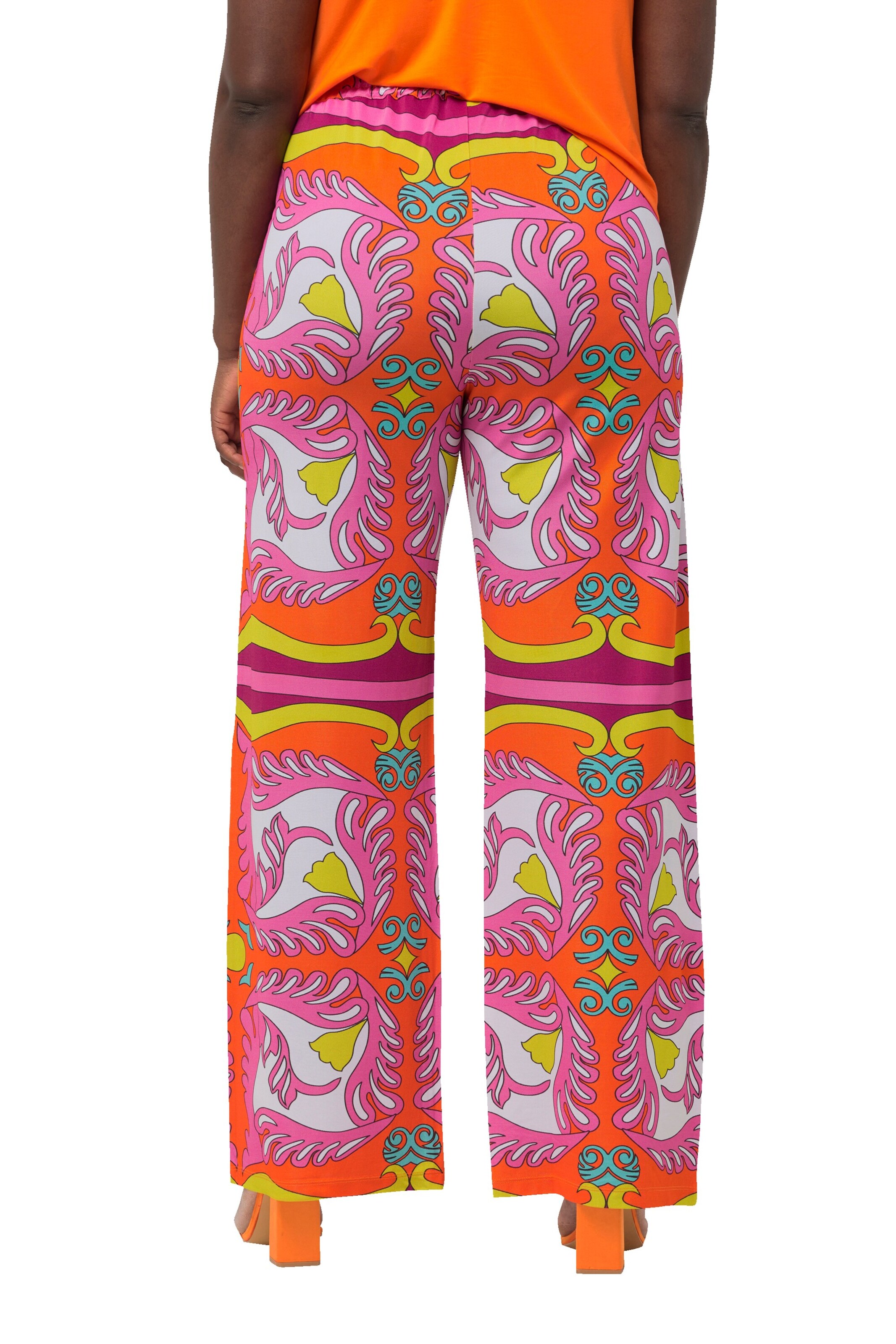 Ulla Popken Wide Leg Hose in Orange