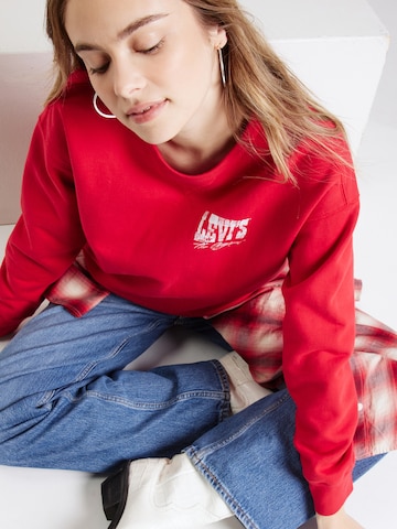 LEVI'S ® Sweatshirt 'Graphic Heritage Crew' i röd